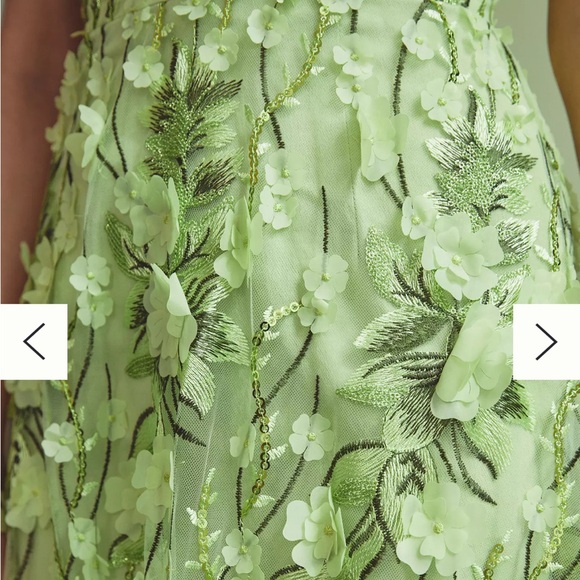 Helsi Green Maxi Floral Dress Size Small - Picture 4 of 8